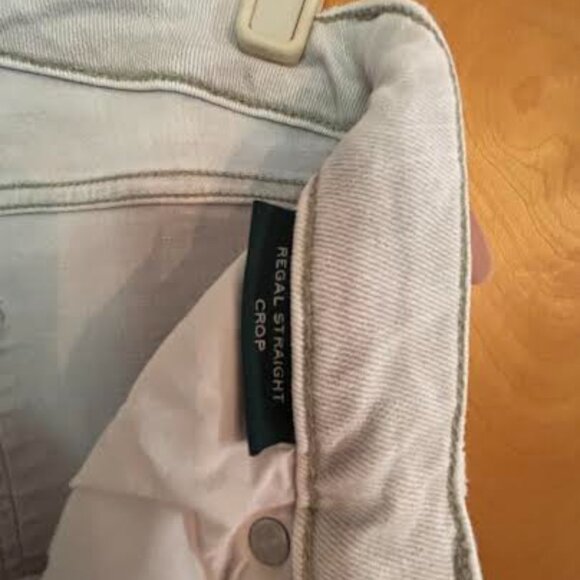 Ralph Lauren 2P Straight Crop Jeans in Off White - Picture 3 of 9